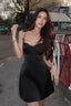 Strappy Dress with Lace Trim