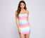 Rainbow Tie Dye Mesh Mini Dress - Lady Occasions