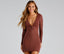 With A Twist Long Sleeve Mini Dress - Lady Occasions