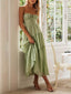 Lace-Up Paneled Sleeveless Slip Dress with an Open Back