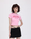 Cropped T-Shirt with Lettering Details