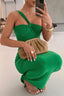 One-Shoulder Bodycon Asymmetric Maxi Dress with an Open Back