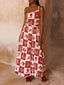 Floral Flared Maxi Dress with a One-Shoulder Cut