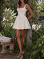 Ivory A-Line Mini Dress with Bow Details