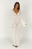 Bodycon Bell-Sleeve Maxi Dress