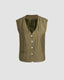 Button-Detail Sleeveless Vest