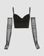 Strappy Cropped Cami Top with Ruched Details