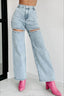 High-Rise Washed Jeans