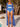 Blue Printed High-Rise Swimsuit Secondary image