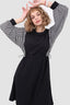 Long-Sleeve Dress with Drawstring Detail