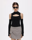 Cutout Long-Sleeve Top