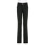 Black Low-Rise Fitted Pocket-Detail Pants