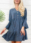 Polka-Dot Long-Sleeve Dress