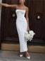 Strapless Midi Dress with Bow Details