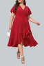 Polka-Dot Dress with Ruffle Details