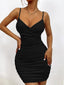 Ruched Sleeveless Mini Dress with a Sweetheart Neck