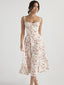 Floral Square-Neck Spaghetti-Strap Maxi Dress