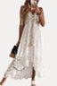 White Lace Strappy Midi Dress