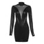Rhinestone Bodycon Mesh Dress