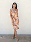 Tropical-Print Sleeveless Dress