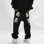 Bat Print Gothic Streetwear Pant black / S
