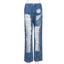 Wide-Leg Denim Cutout Jeans