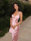Satin Sleeveless Maxi Dress