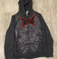 Dark Alphabet Graphic Pullover Hoodie black1 / S