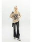 Dark Medieval Ribbon Flare Denim Trouser Black / S