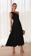 A-Line Sleeveless Dress with Ruched Details