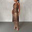 Open-Back Slit-Detail Maxi Dress