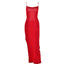 Square-Neck Strappy Open-Back Maxi Dress with a Split Detail