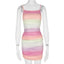 Ombré Square-Neck Strappy Dress with an Open Back