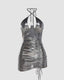 Short-Sleeve Dress with a Halter Neck