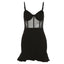 Strappy Ruffled Mesh Mini Dress with Ruched Details