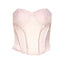 Sweetheart-Neck Strapless Zip-Front Corset Top with Lace Details