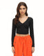 Cropped Crop Top with a V-Neck