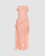Ruffled Maxi Skirt with a Split Detail