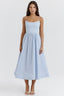 Mid-Rise Sleeveless Midi Dress with an Open Back