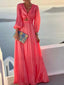 Striped Puff-Sleeve Dress
