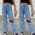 Straight-Leg High-Rise Baggy Jeans