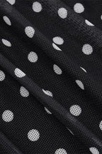 Polka-Dot Lace Strappy Maxi Dress with Ruched Details