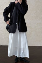 Waffle-Texture Oversized Blazer