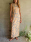 Printed Sleeveless Midi Dress