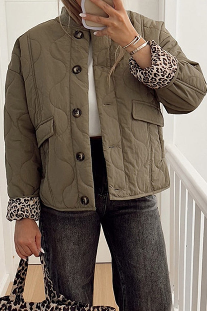 Green Relaxed-Fit Cotton Coat