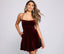 Amelia Lace-Up Back Velvet Skater Dress - Lady Occasions