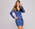 Kali Satin Heat Stone Dress - Lady Occasions