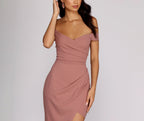 Eye-Graphic Off-Shoulder Zip-Detail Dress