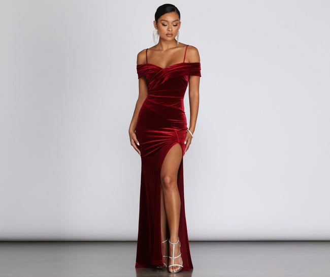 Christiana Velvet Formal Dress - Lady Occasions Main image