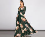 Floral Chiffon A-Line Dress
